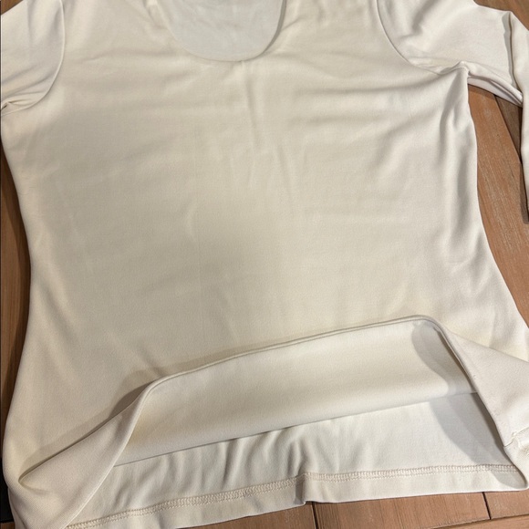 Carilyn Vaile Medium Creamy Yellow soft 3/4 Sleeve Chamoni Nylon Shirt Blouse - Picture 5 of 6